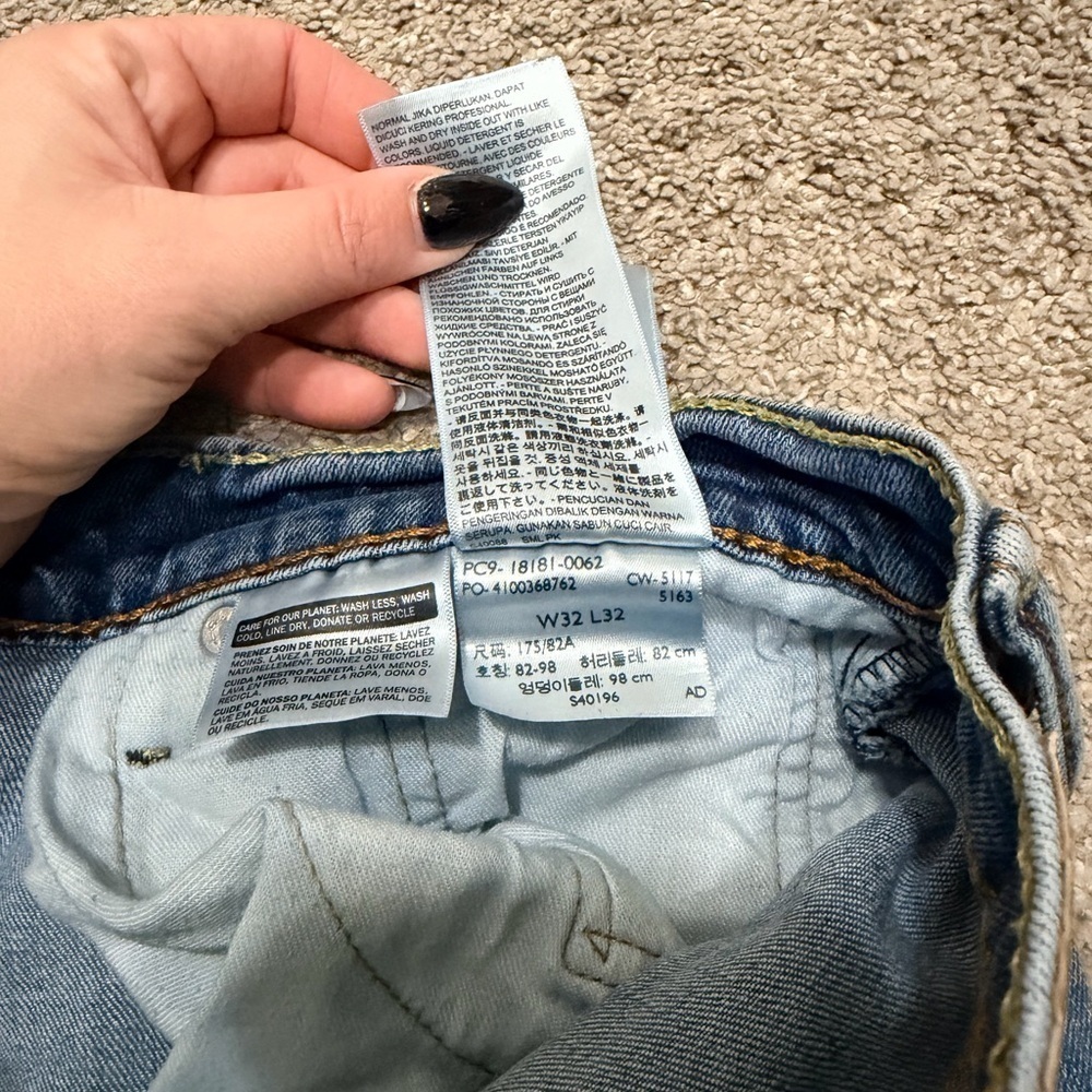 Levi’s Men’s Straight Leg Blue Jeans - Picture 4 of 6